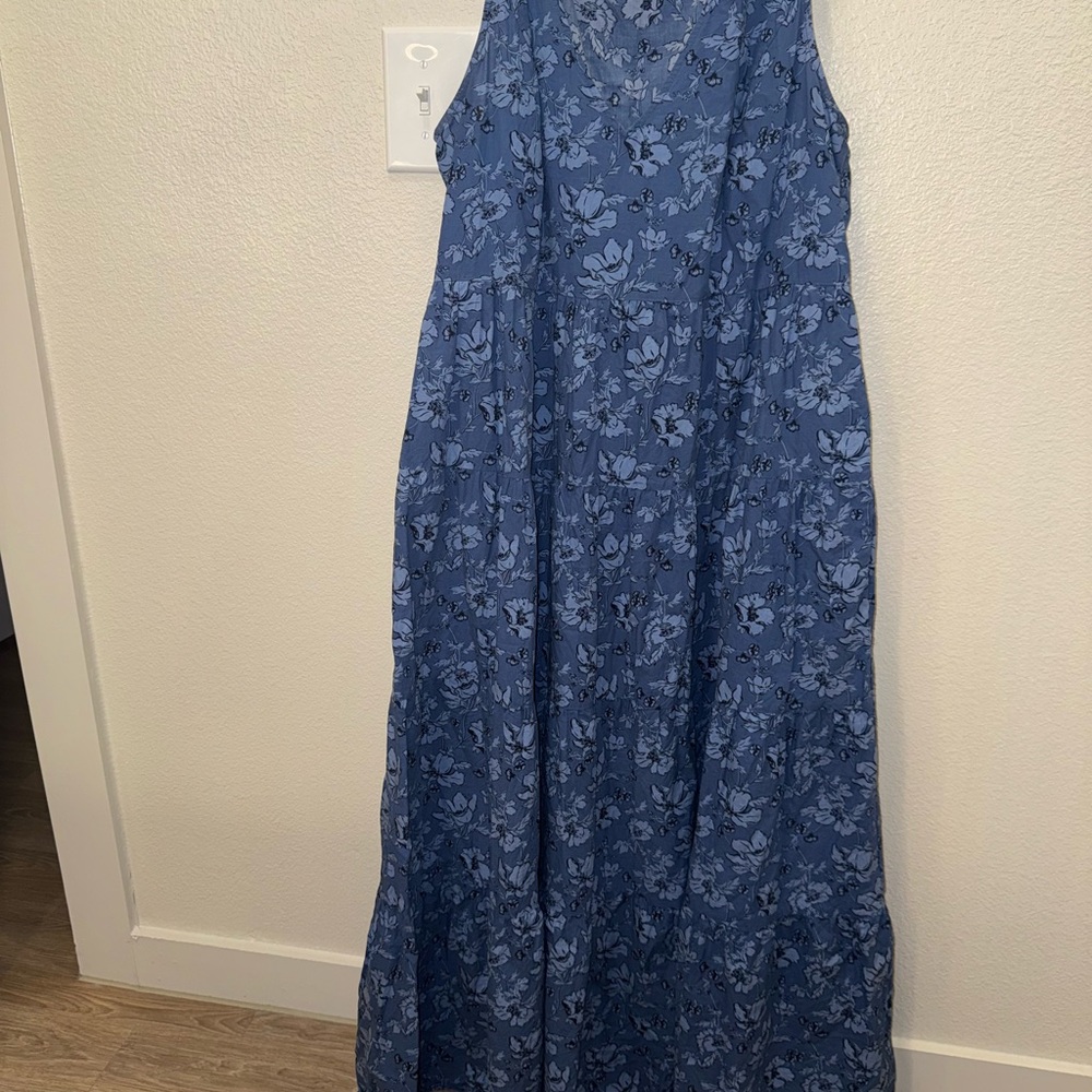 Floral Blue Maxi Dress